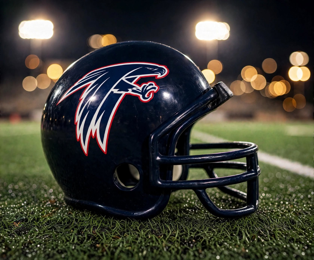 Dallas Bishop Dunne Falcons custom spirit helmet
