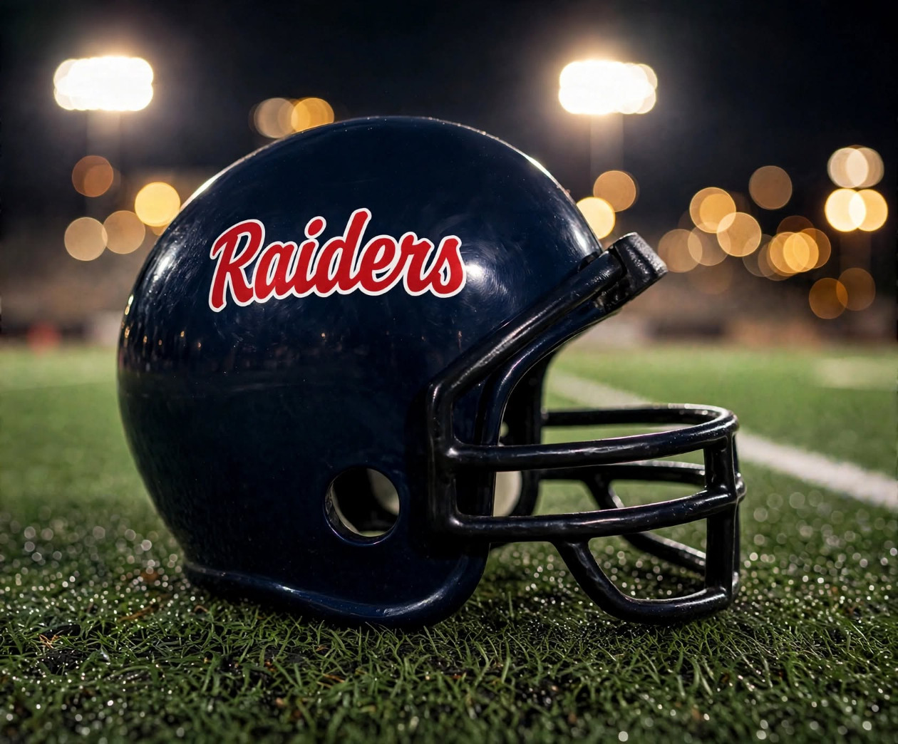 Denton Ryan Raiders custom spirit helmet