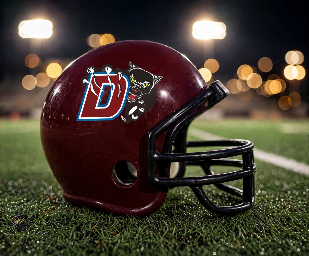 Duncanville Panthers custom spirit helmet