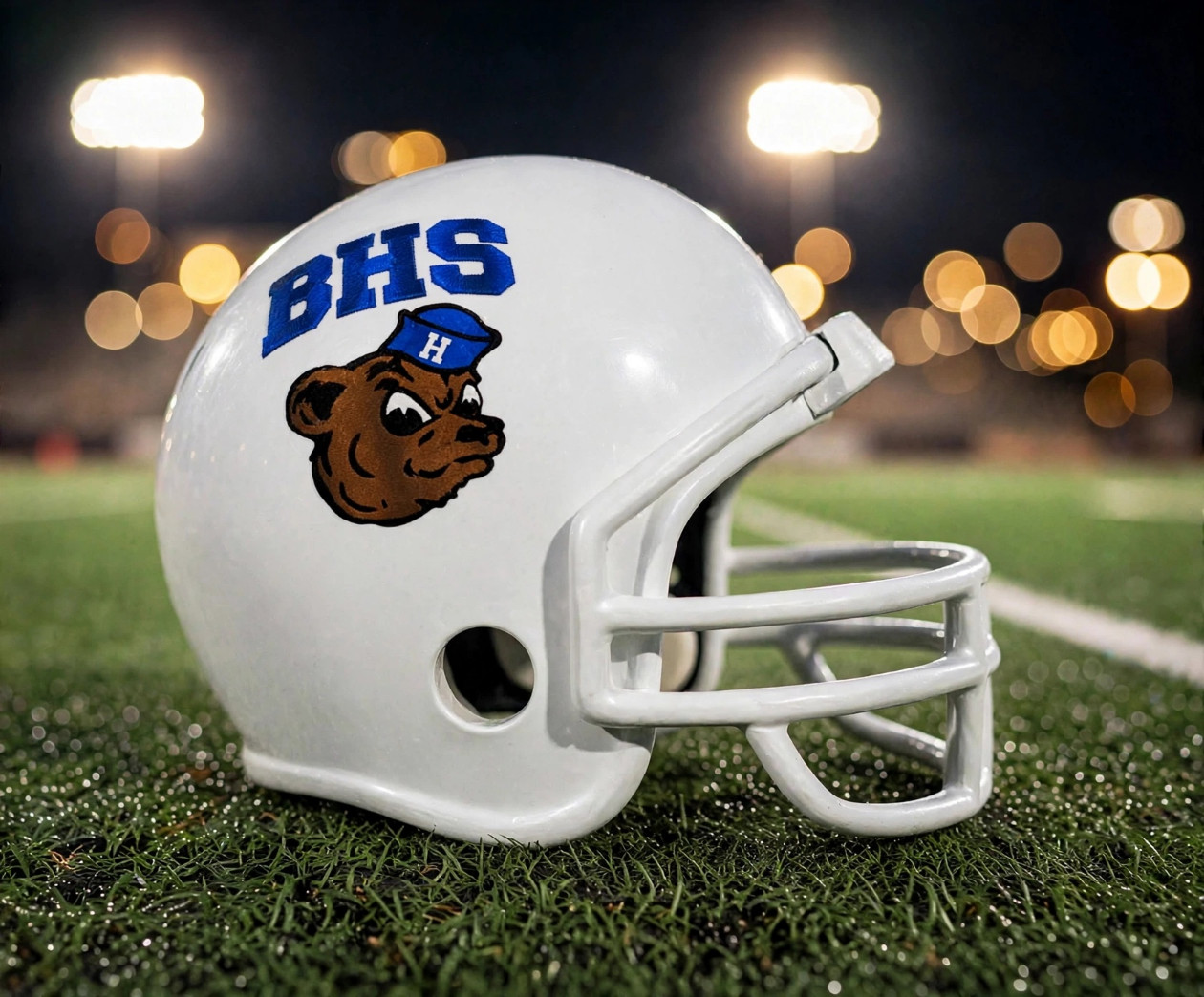 El Paso Bowie Bears custom spirit helmet