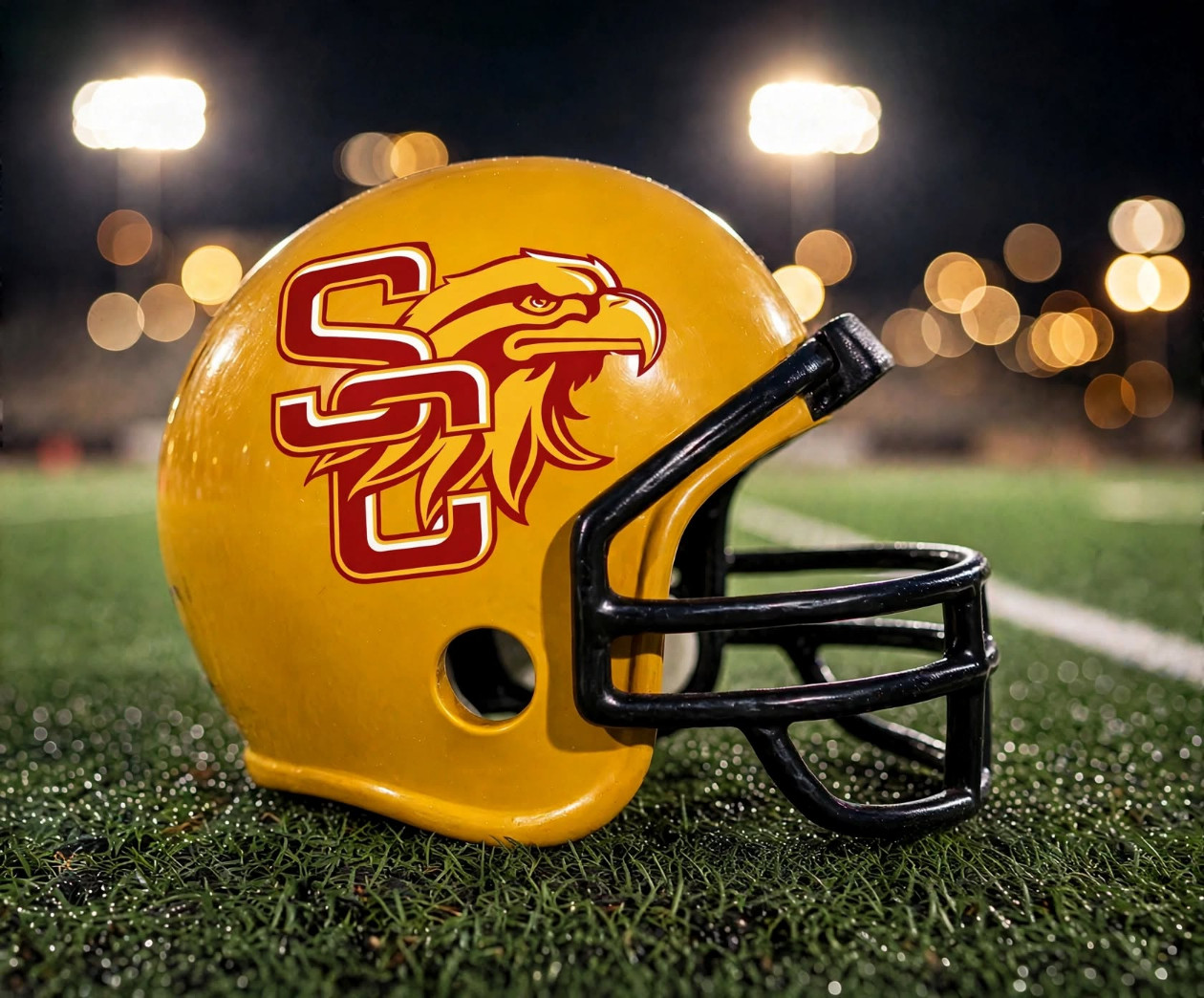 Houston St. Constantine Golden Eagles custom spirit helmet