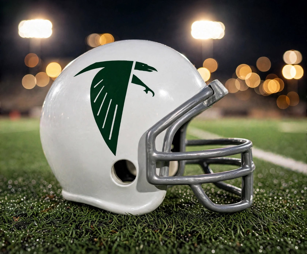 Lake Dallas Falcons custom spirit helmet