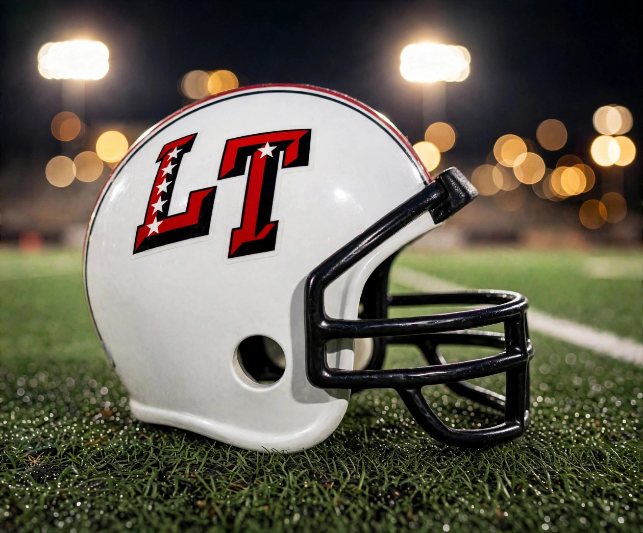 Lake Travis Cavaliers custom spirit helmet