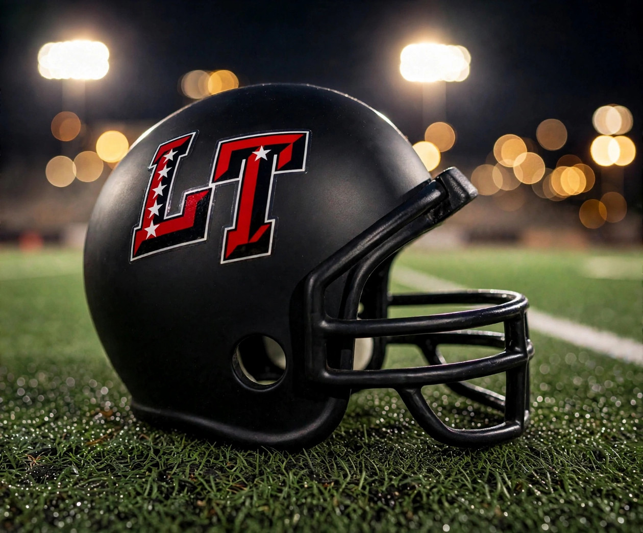 Lake Travis Cavaliers custom spirit helmet