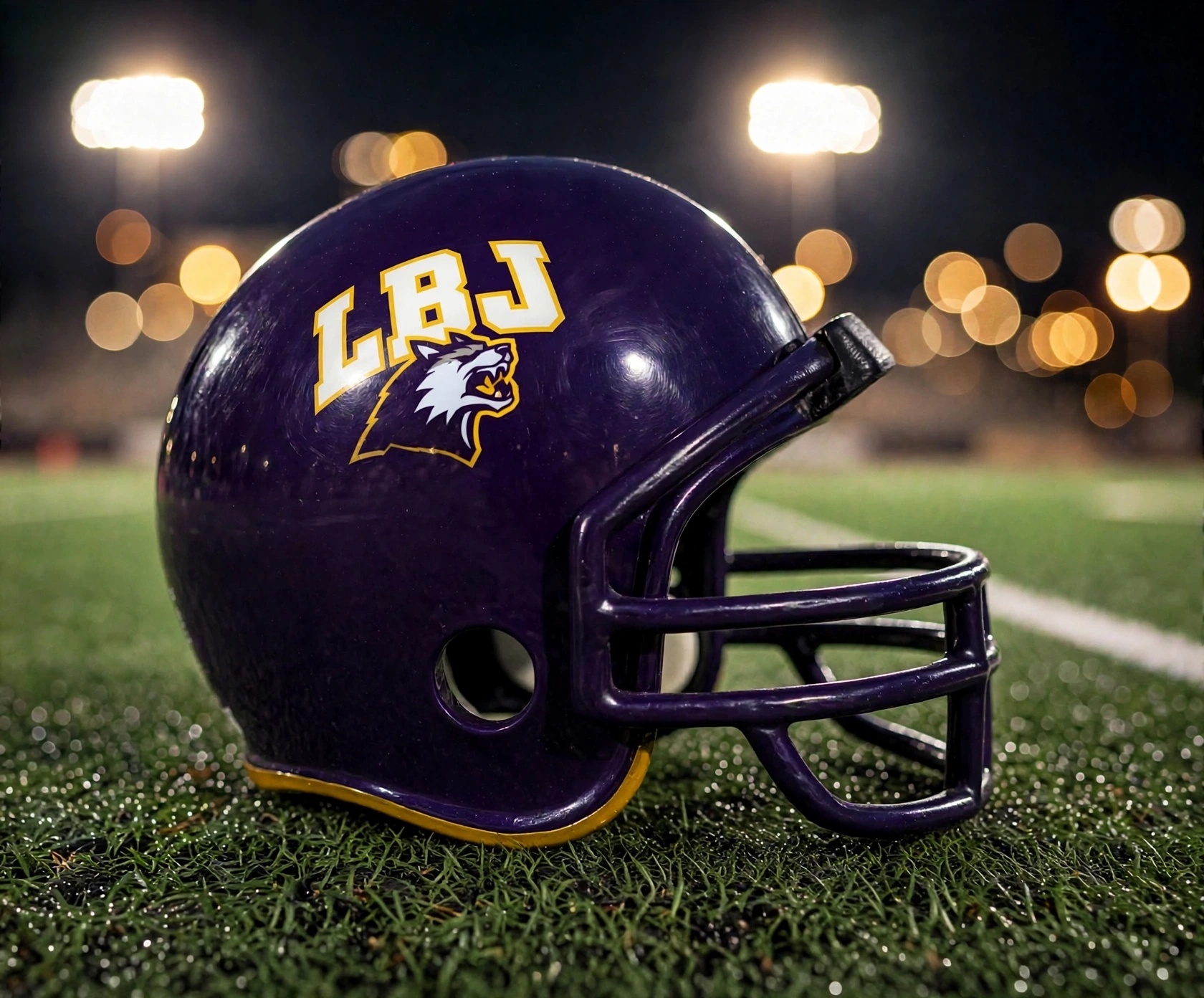 Laredo LBJ Wolves custom spirit helmet
