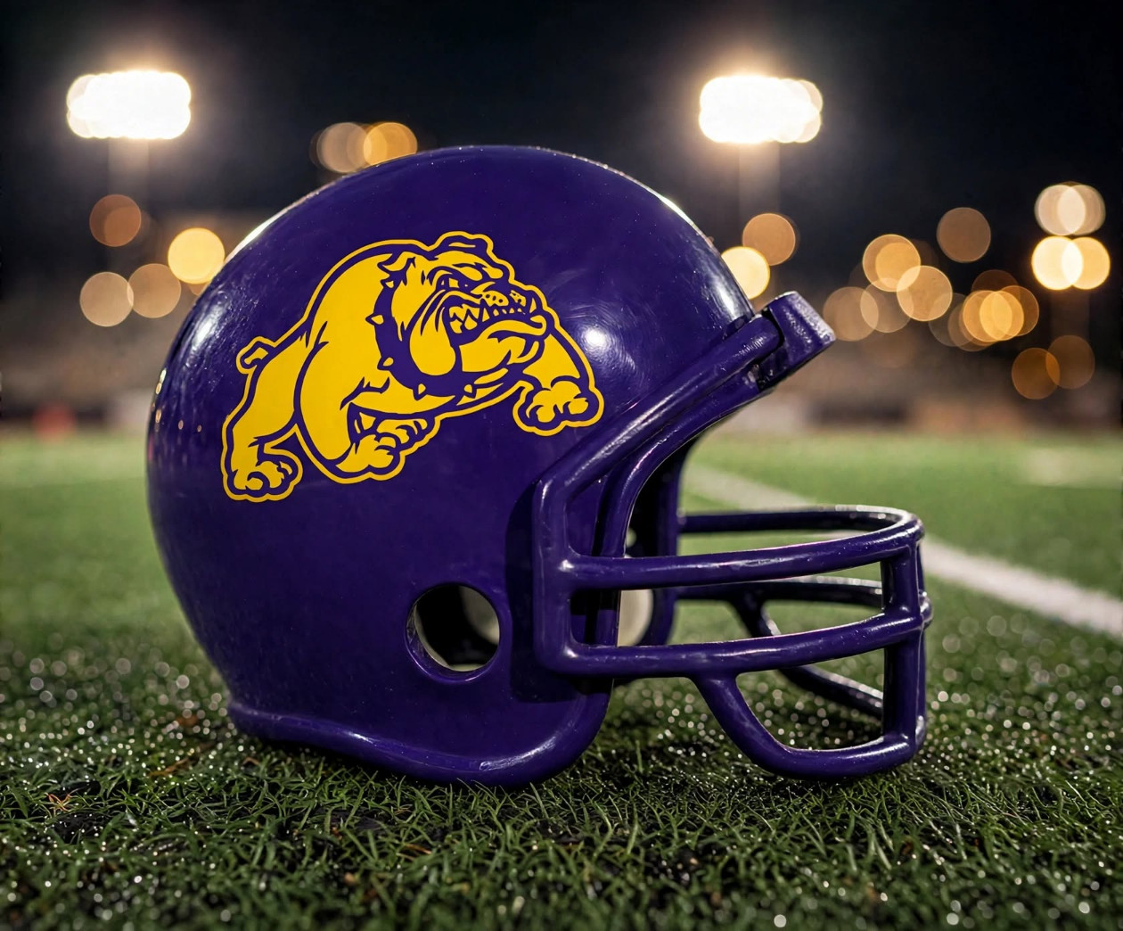 McAllen Bulldogs custom spirit helmet