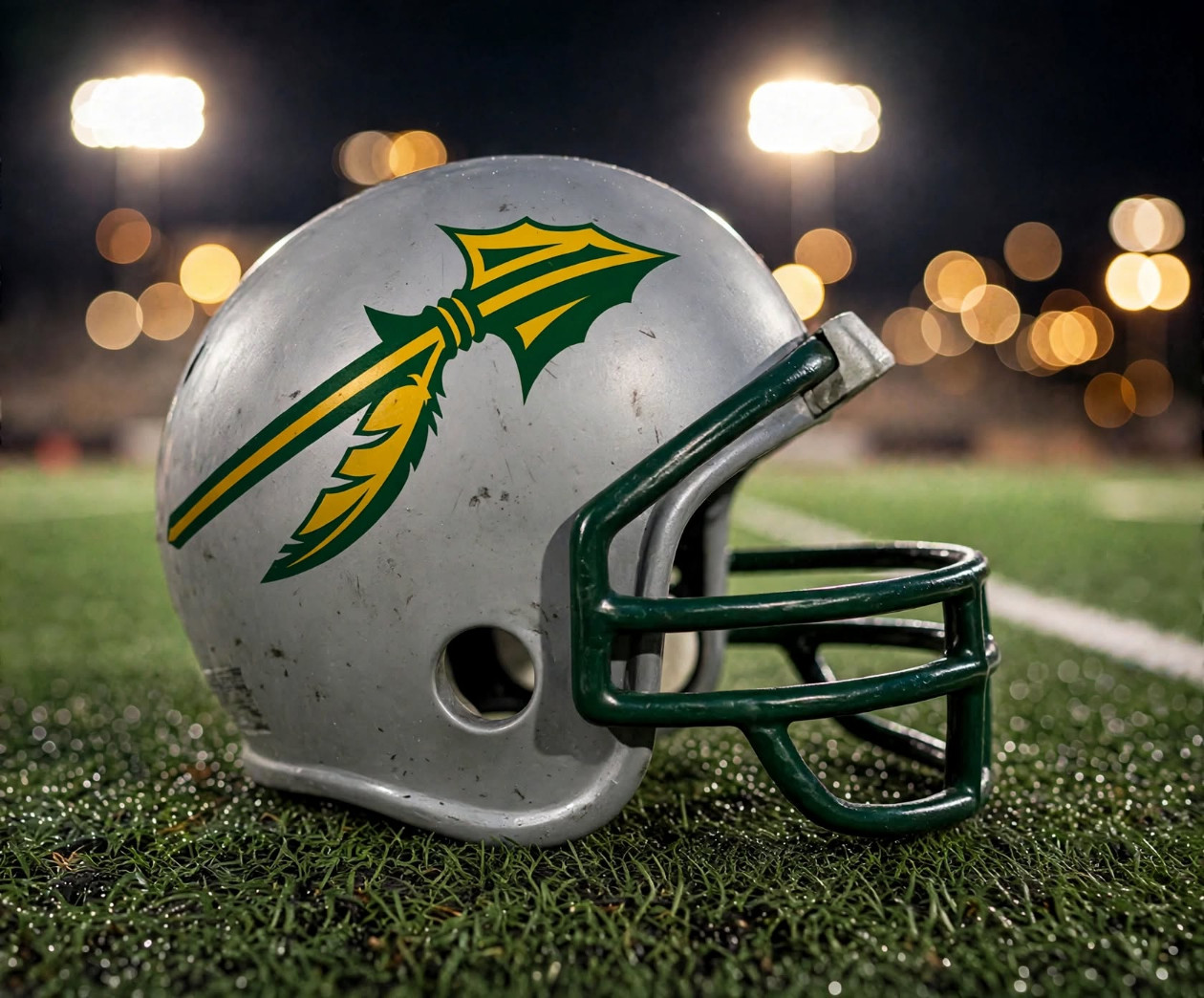 McAllen Rowe Warriors custom spirit helmet