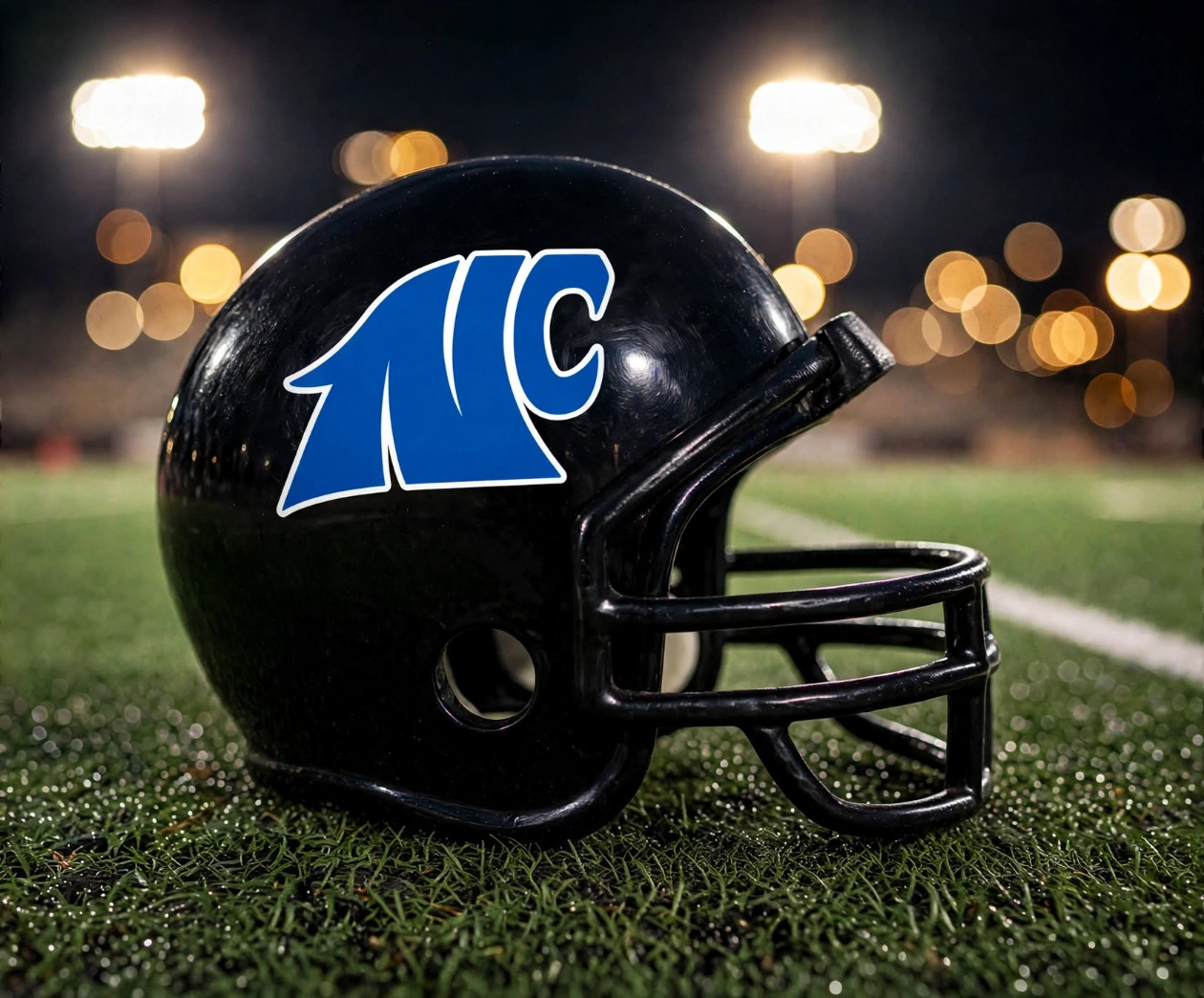 North Crowley Panthers custom spirit helmet