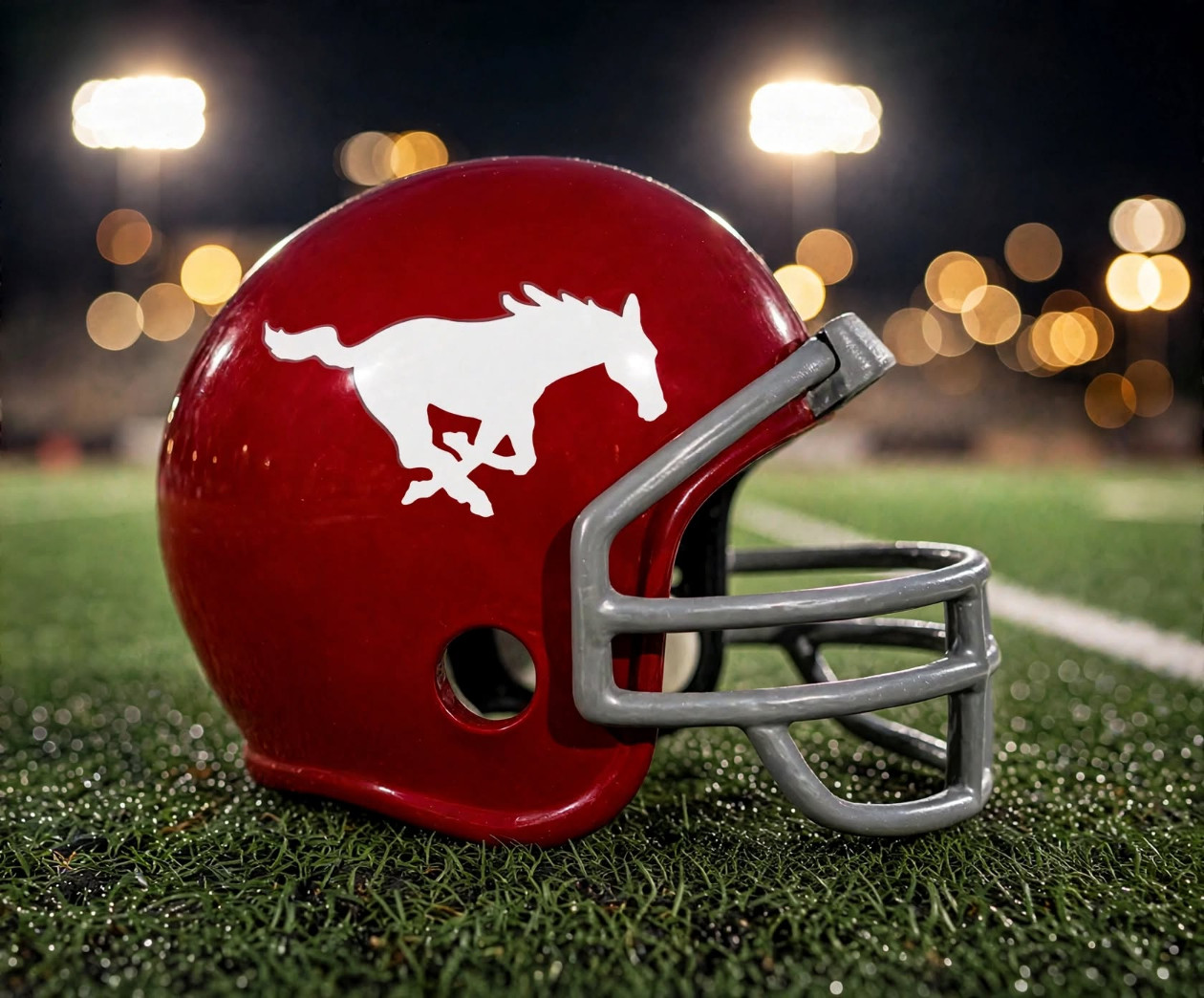 North Shore Mustangs custom spirit helmet