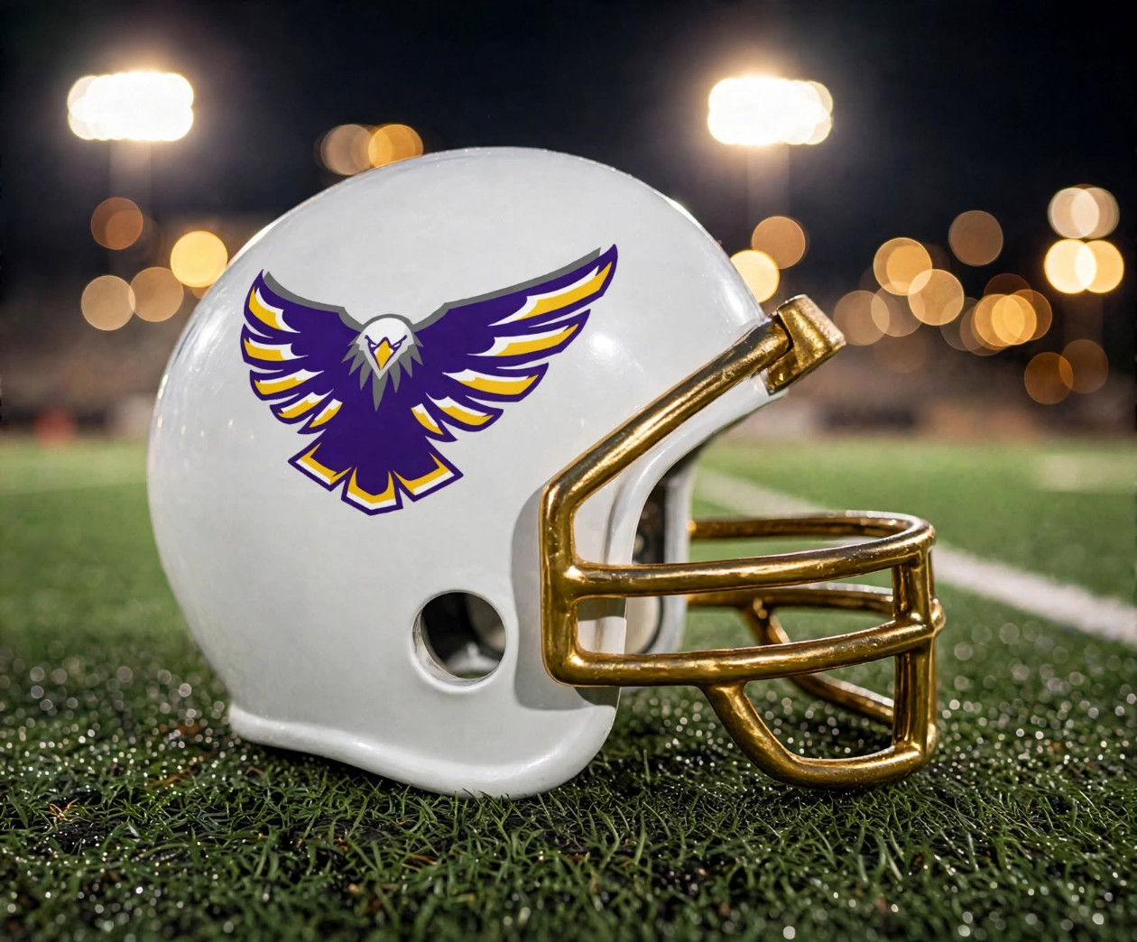 Oak Cliff Faith Eagles custom spirit helmet