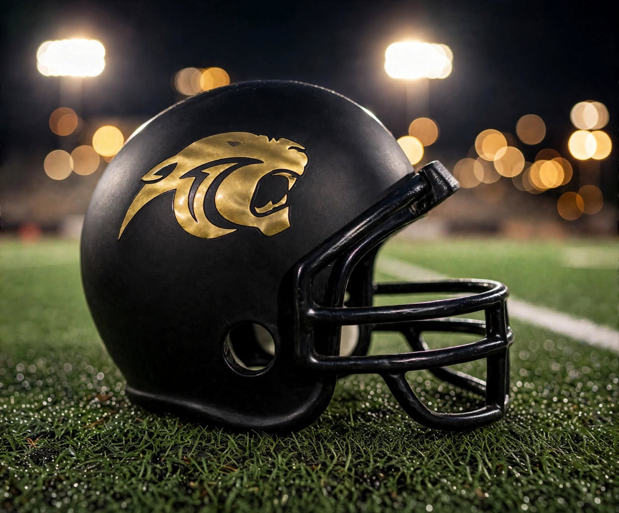 Plano East Wildcats custom spirit helmet