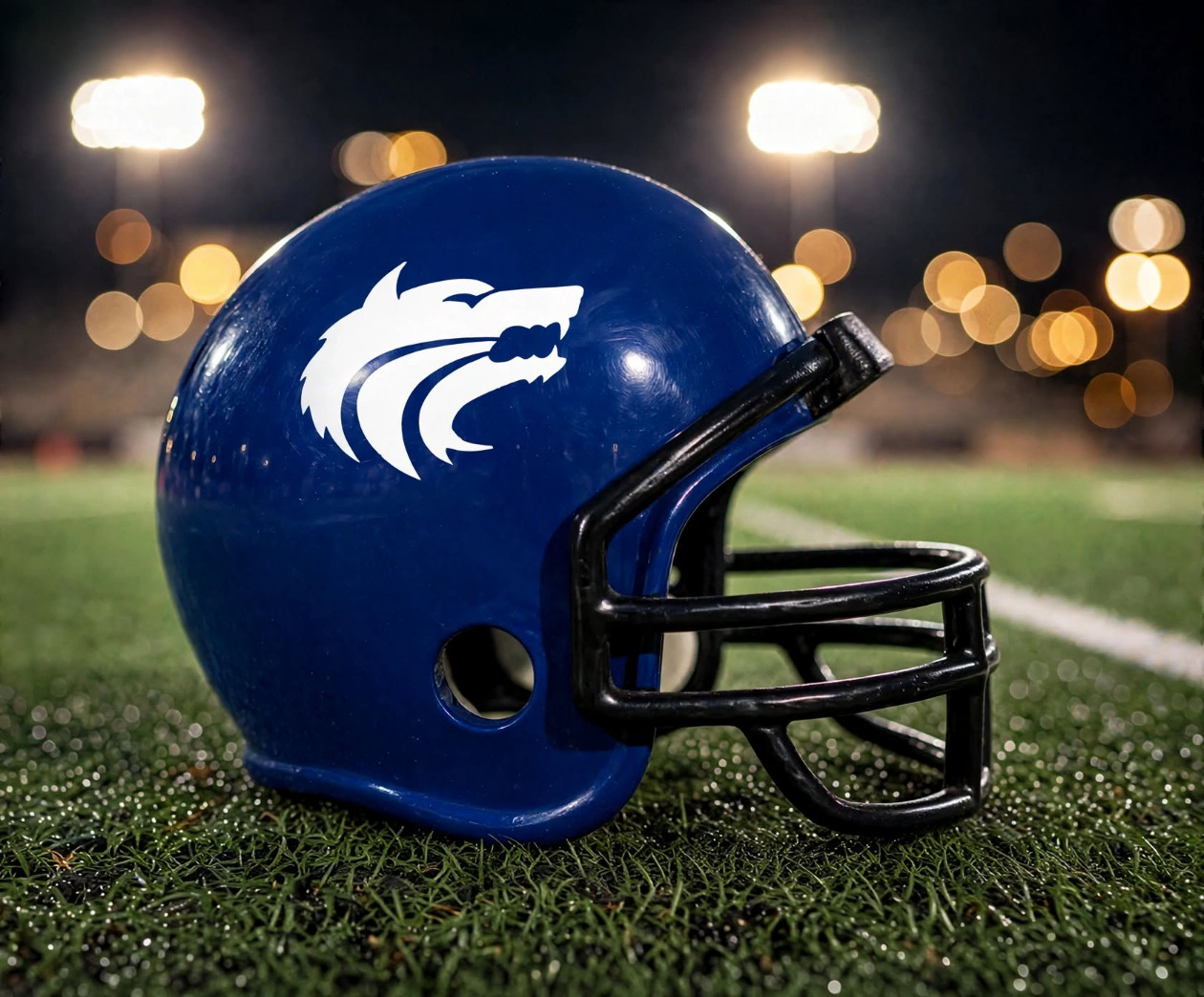 Plano West Wolves custom spirit helmet