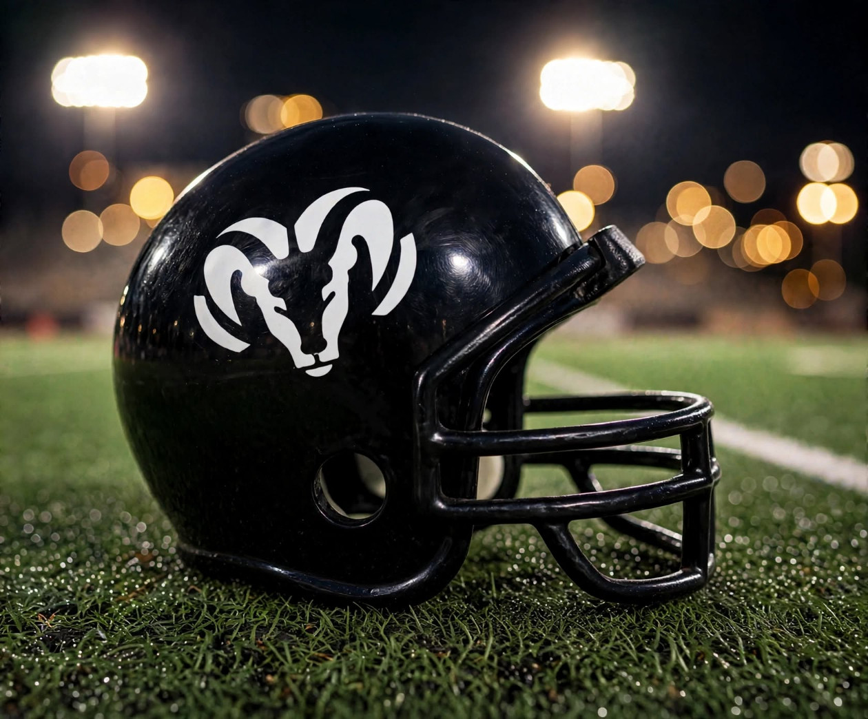 Richardson Berkner Rams custom spirit helmet