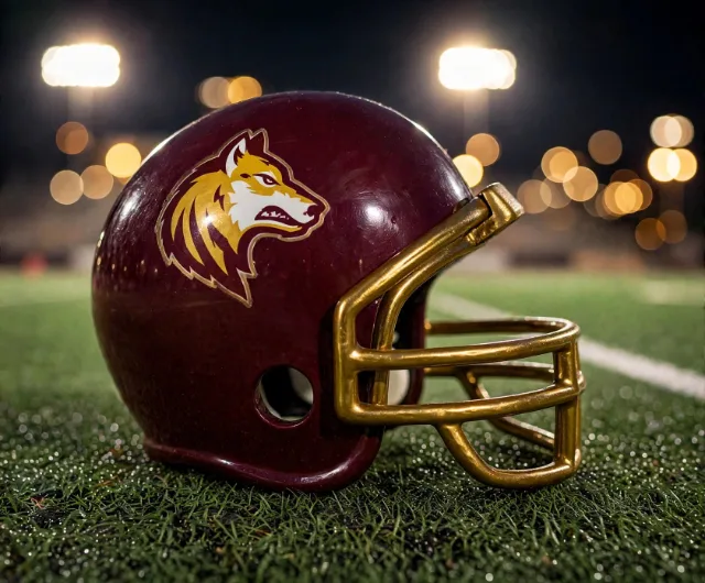 Beaumont Timberwolves custom spirit helmet