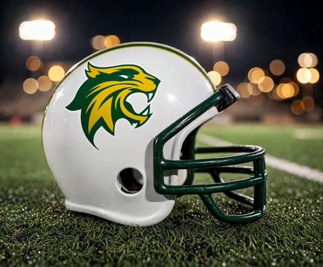 Benbrook Bobcats custom spirit helmet