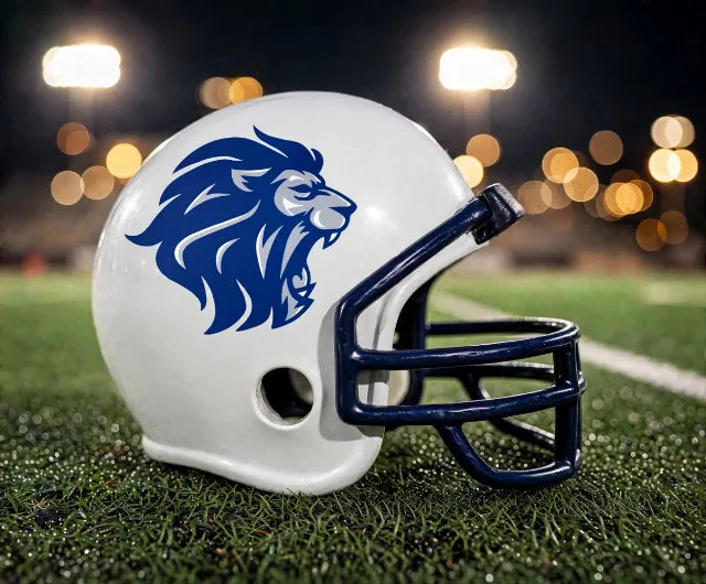 Conroe Lions custom spirit helmet