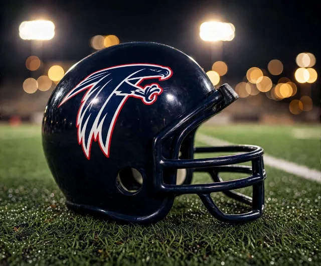 Dallas Bishop Dunne Falcons custom spirit helmet