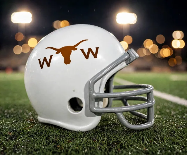 Dallas White Longhorns custom spirit helmet