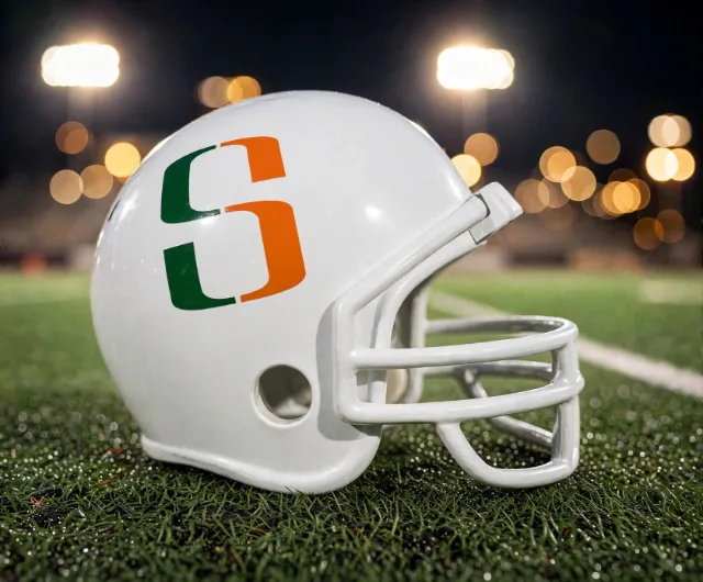 Harlingen South Hawks custom spirit helmet