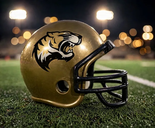Irving Tigers custom spirit helmet