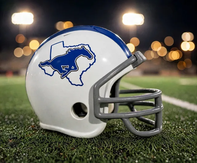 Katy Taylor Mustangs custom spirit helmet