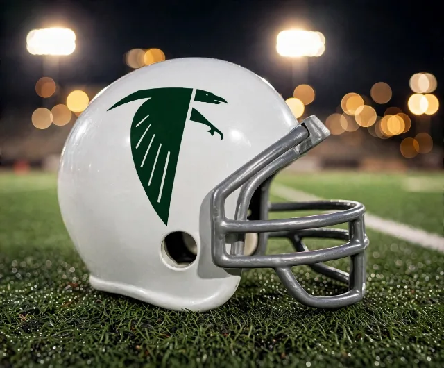Lake Dallas Falcons custom spirit helmet