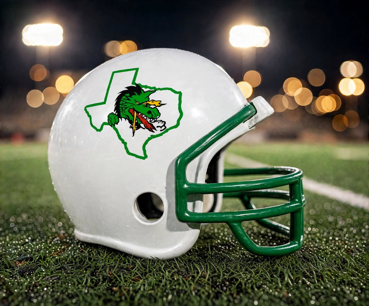 Southlake Carroll Dragons custom spirit helmet