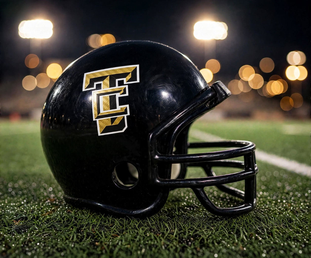 The Colony Cougars custom spirit helmet