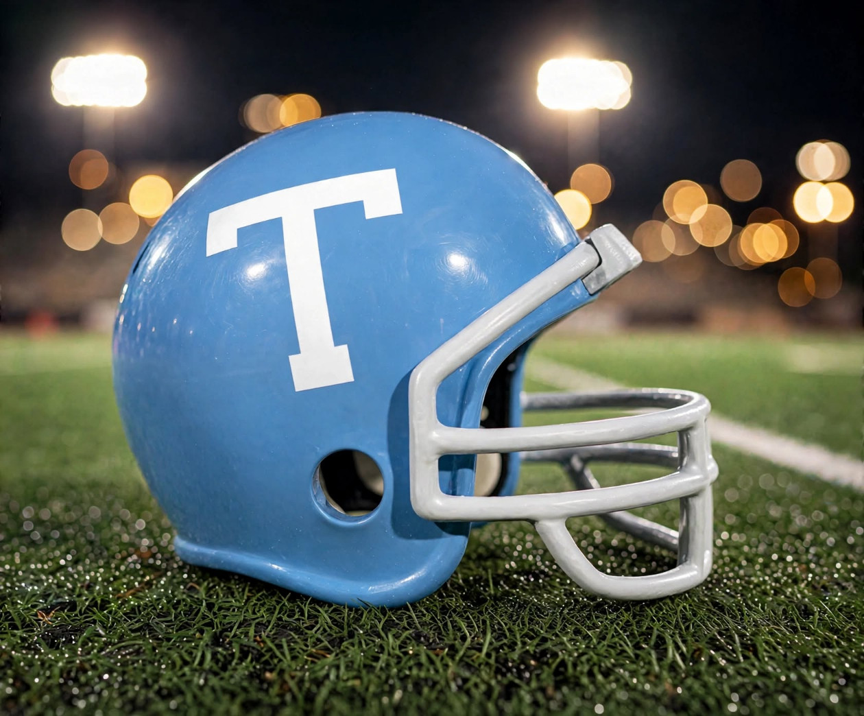 Trinity Valley Trojans custom spirit helmet